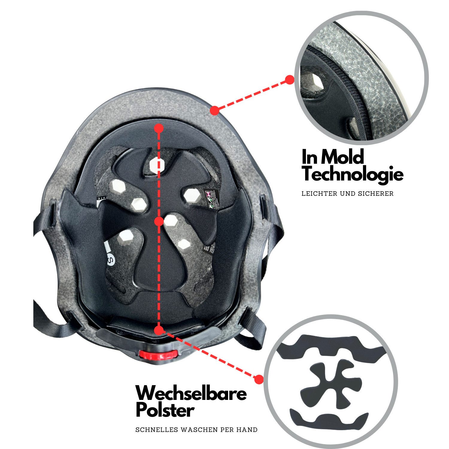 Rugged Stuntscooter Rugged in Mold Stunt-Scooter / Skate Helm weiß S (53-55cm)