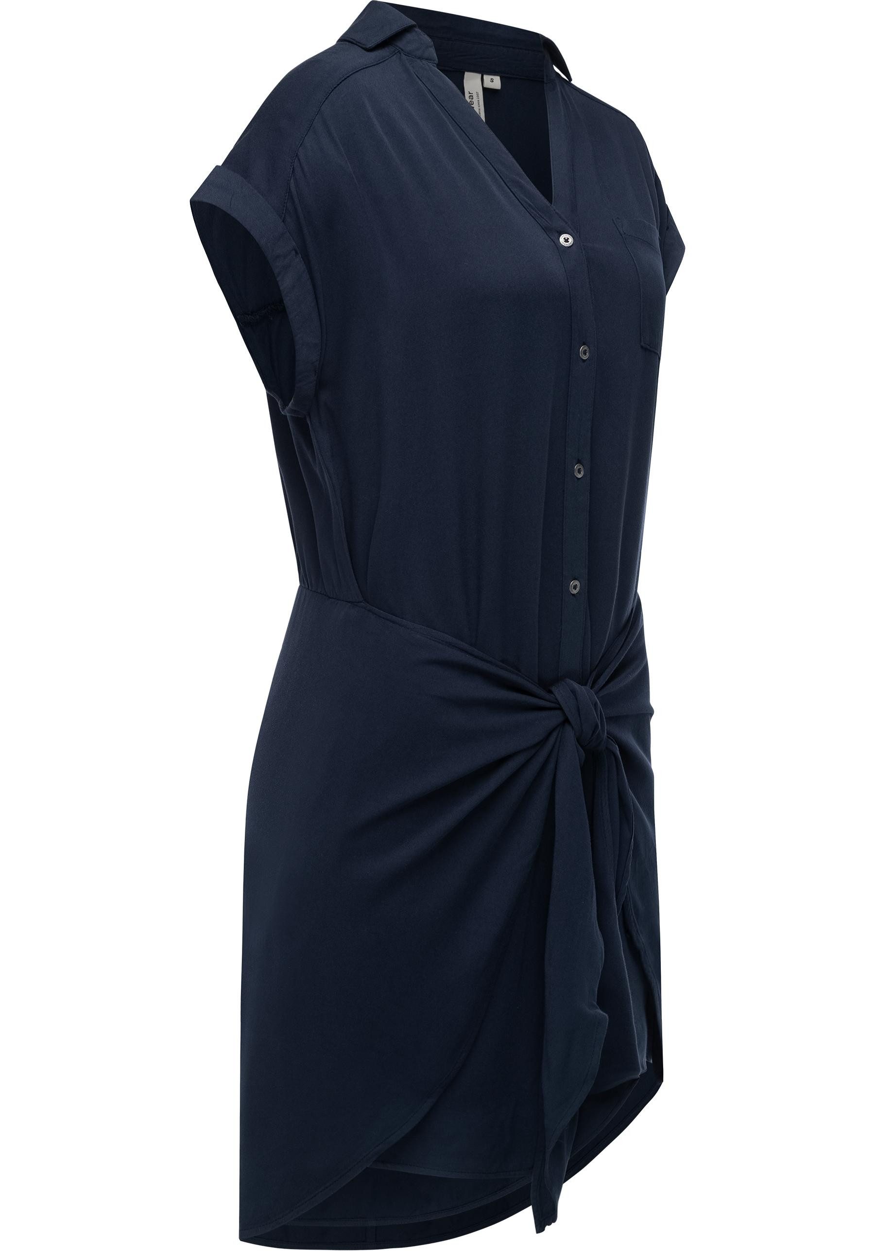 Ragwear Blusenkleid Bahaya stylisches Damen Sommerkleid mit Bindeband