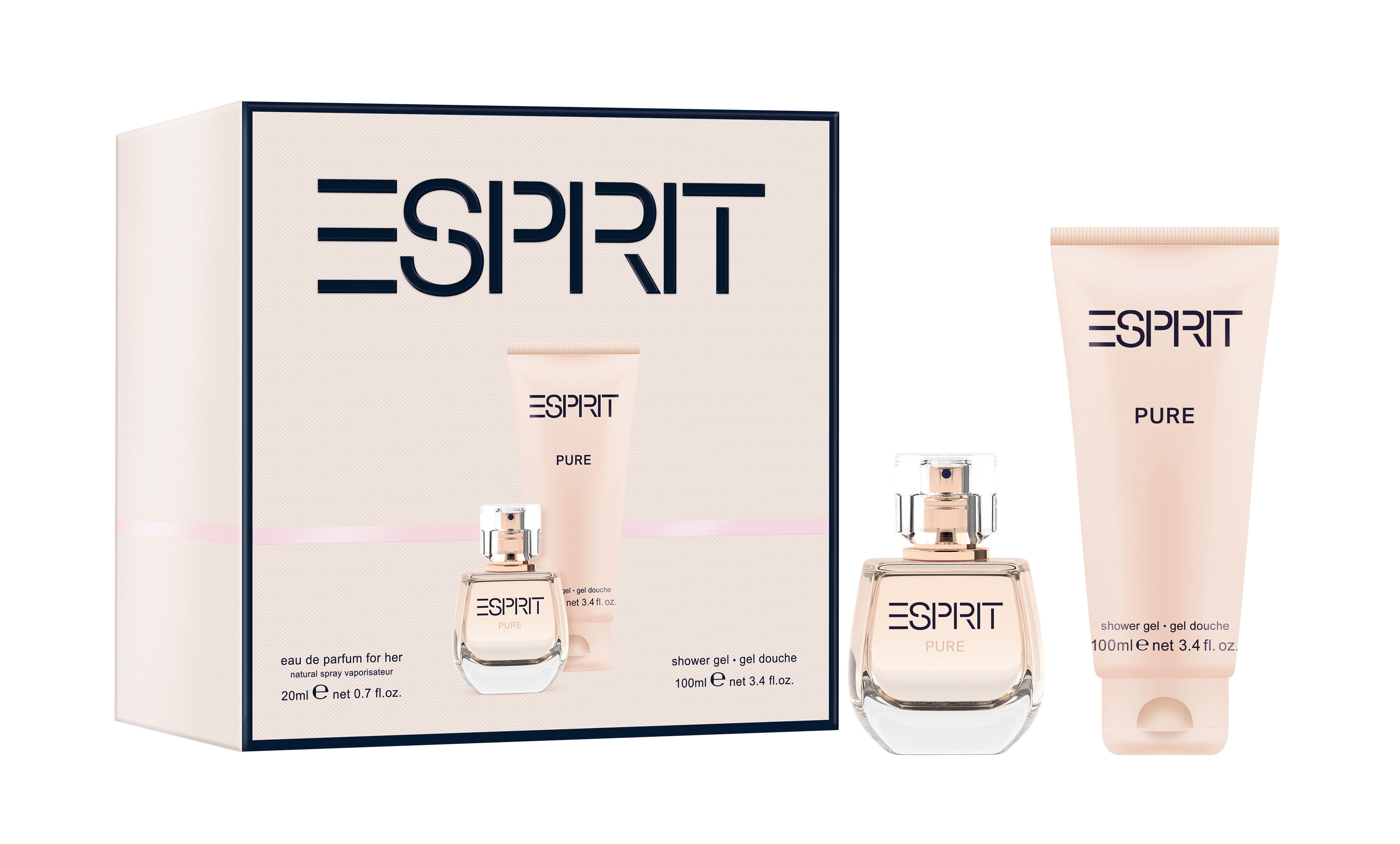 Esprit Duft-Set ESPRIT PURE FOR HER, 2-tlg., Geschenkset EDP 20ml + Shower Gel 100ml