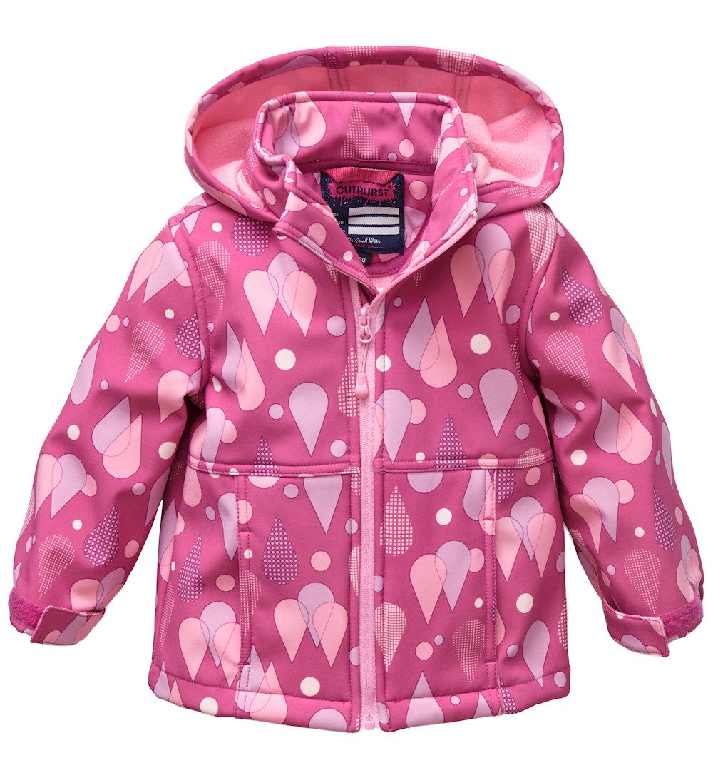 Outburst Softshelljacke Outburst Baby Mädchen Softshelljacke Jacke Tropfen rosa (kein Set)