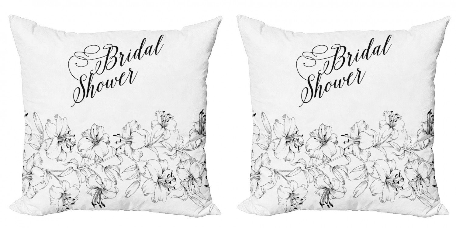 Kissenbezüge Modern Accent Doppelseitiger Digitaldruck, Abakuhaus (2 Stück), Romantisch Braut Partei Blumen