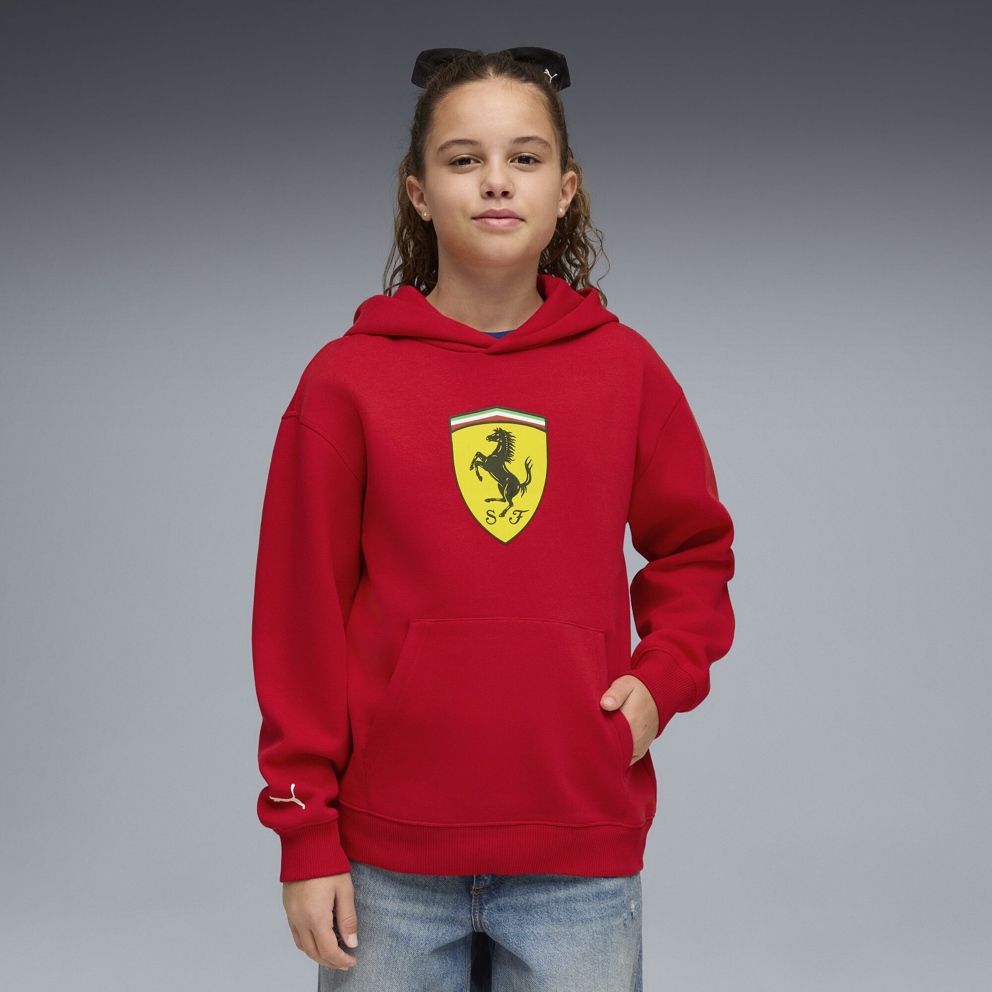PUMA Kapuzenpullover Scuderia Ferrari Coloured Shield Hoodie Jugendliche