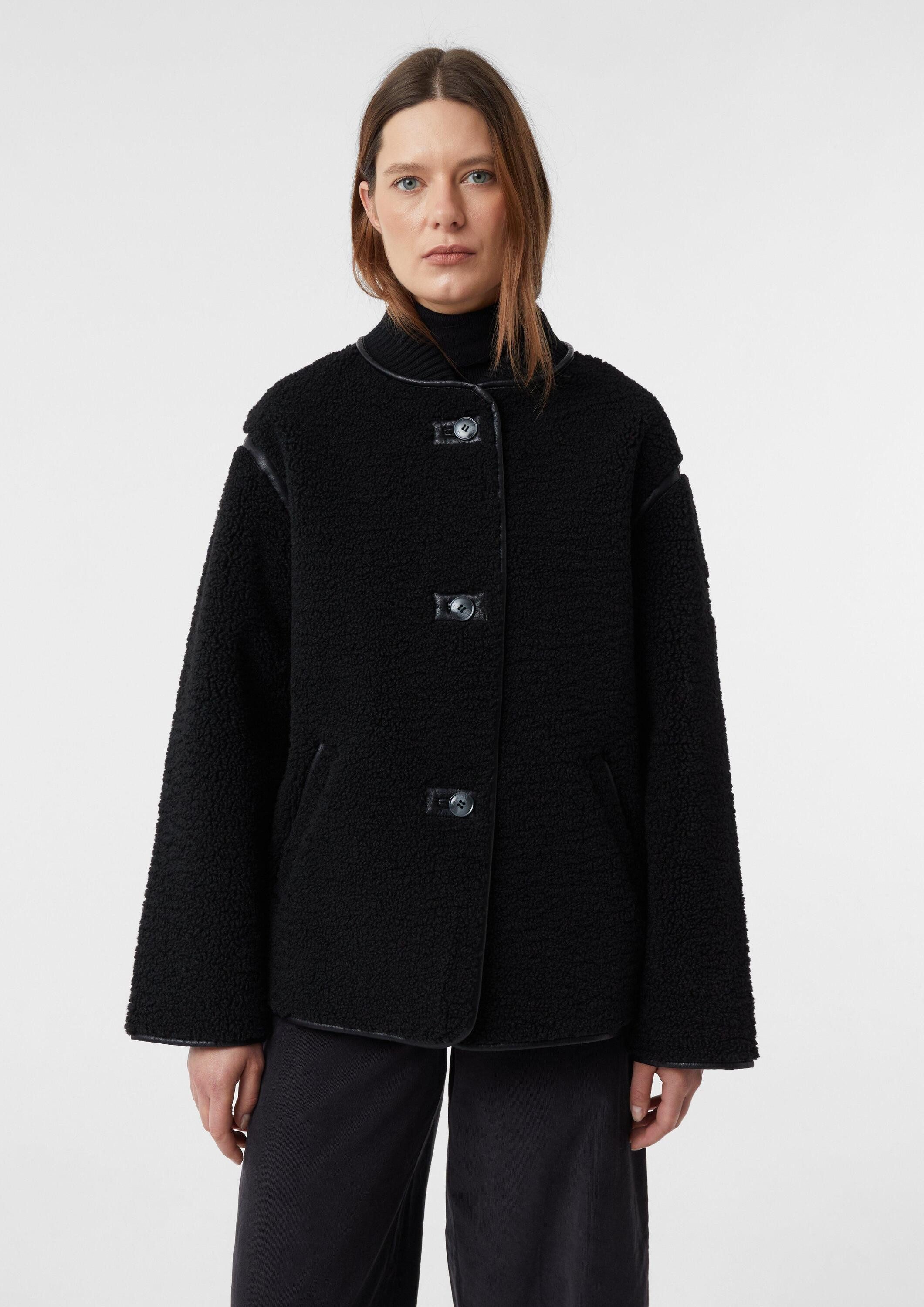 comma Funktionsjacke Outdoor-Jacke Teddyplüsch-Jacke im Loose Fit günstig online kaufen