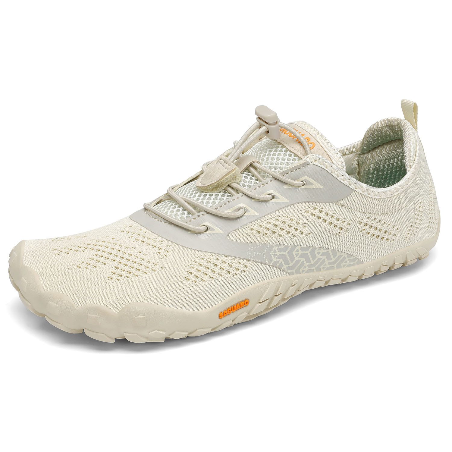 SAGUARO Smart I (flexible Sohle, breite Zehenbox) beige Barfußschuh