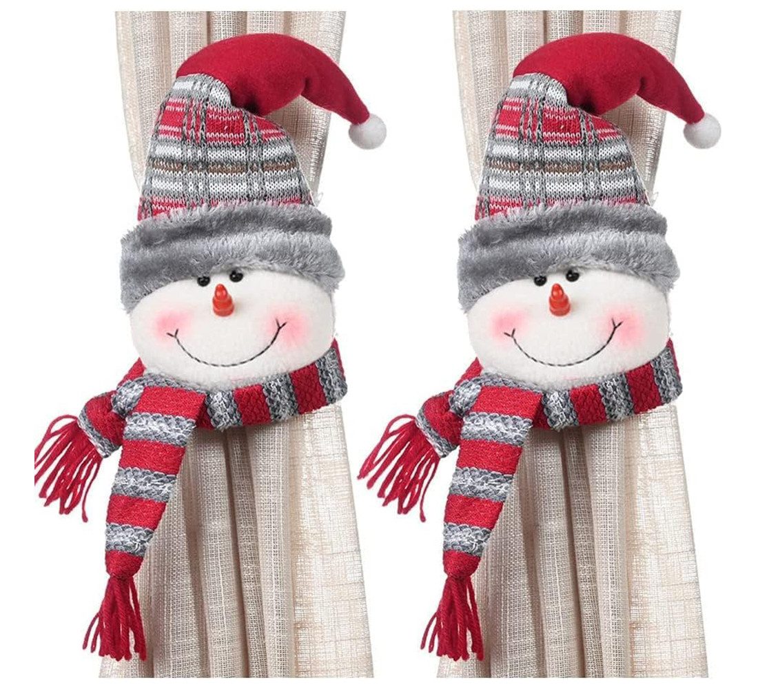 Coonoor Raffhalter Weihnachtsvorhanghalter Santa Claus Schneemann günstig online kaufen