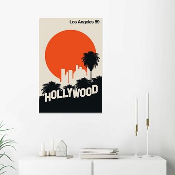 Posterlounge Poster Bo Lundberg, Los Angeles 89, Wohnzimmer Lounge Illustration