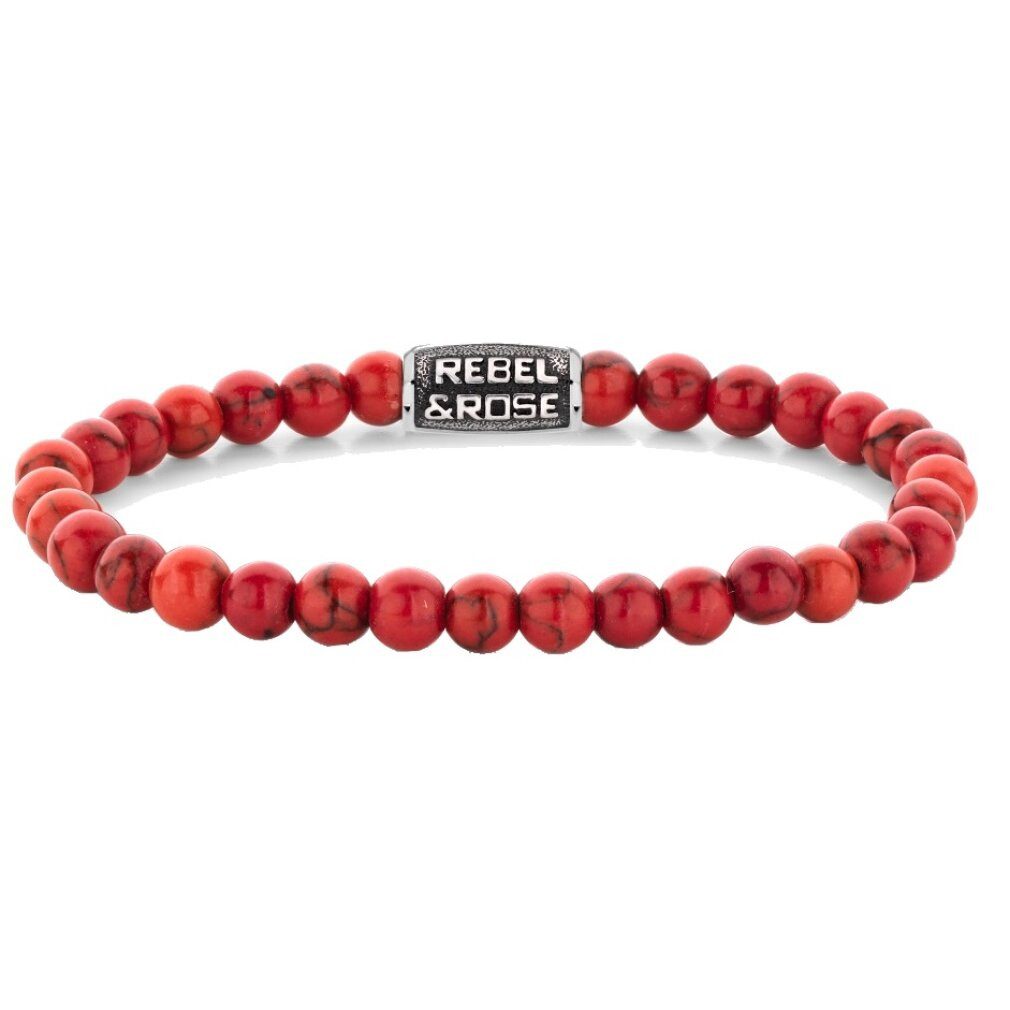 Rebel & Rose Armband Red Delight Vintage Perlenarmband RR-60118-V - Abmessung: 17,5 cm - M