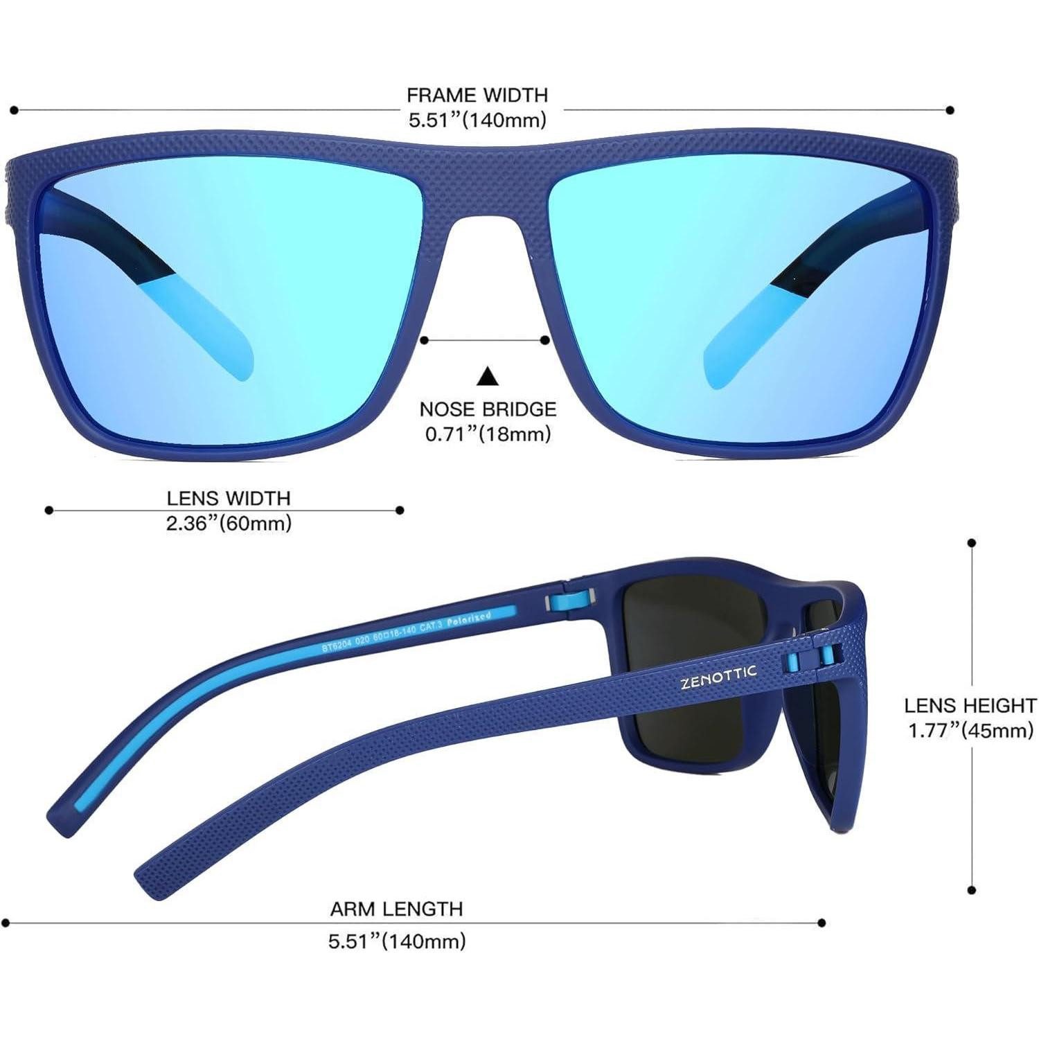LuxusKollektion Sonnenbrille Sonnenbrille Herren C20 Glauer Rahmen Blau Polarisierte Linse
