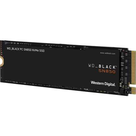 WD_Black SN850 500GB interne SSD (500 GB) 7000 MB/S Lesegeschwindigkeit, 5100 MB/S Schreibgeschwindigkeit, ohne Kühlkörper
