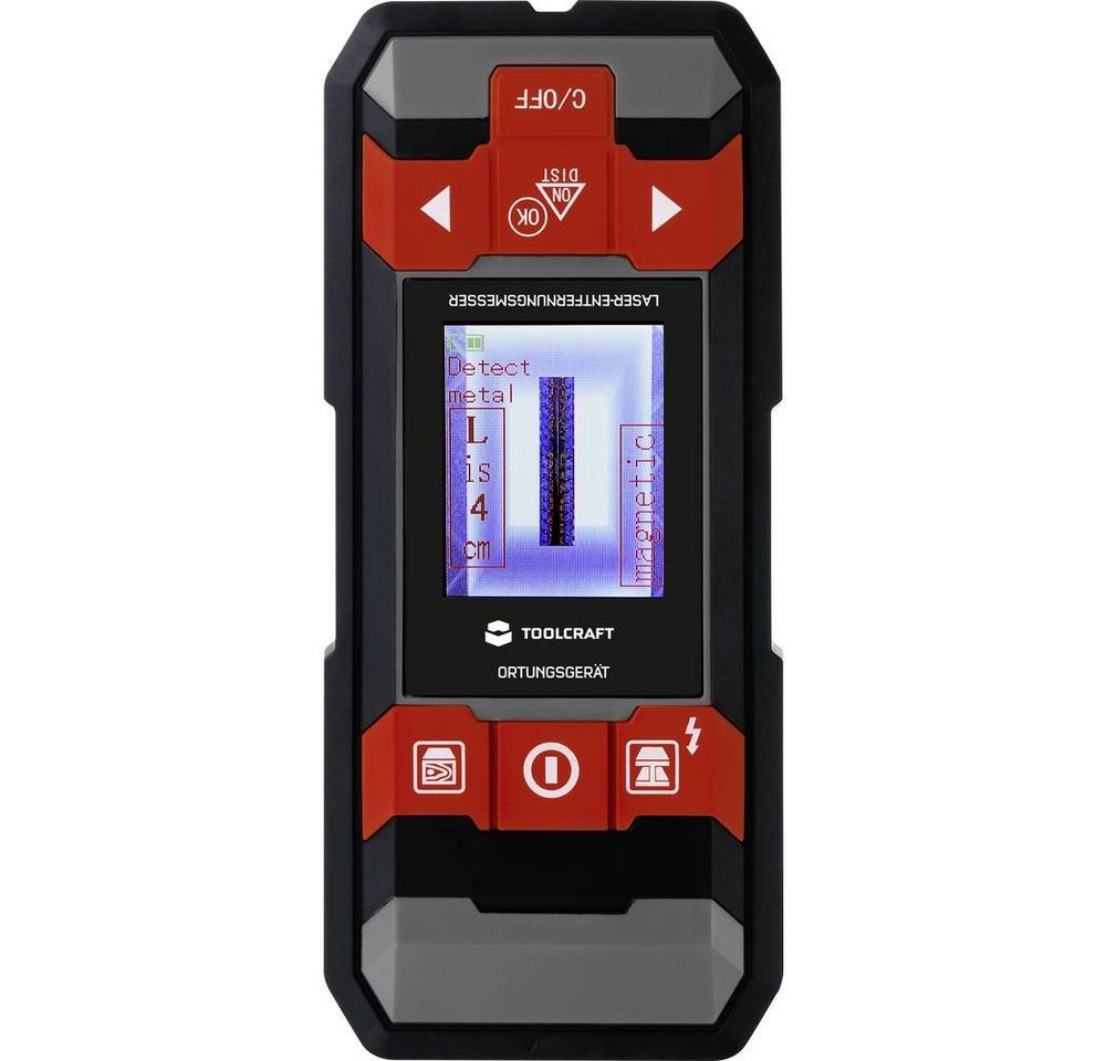Thumbnail - TOOLCRAFT Leitungsortungsgerät Ortungsgerät Metall 2-in-1 Laser-Detektor 100 mm, inkl. Laser-Entfernungsmesser