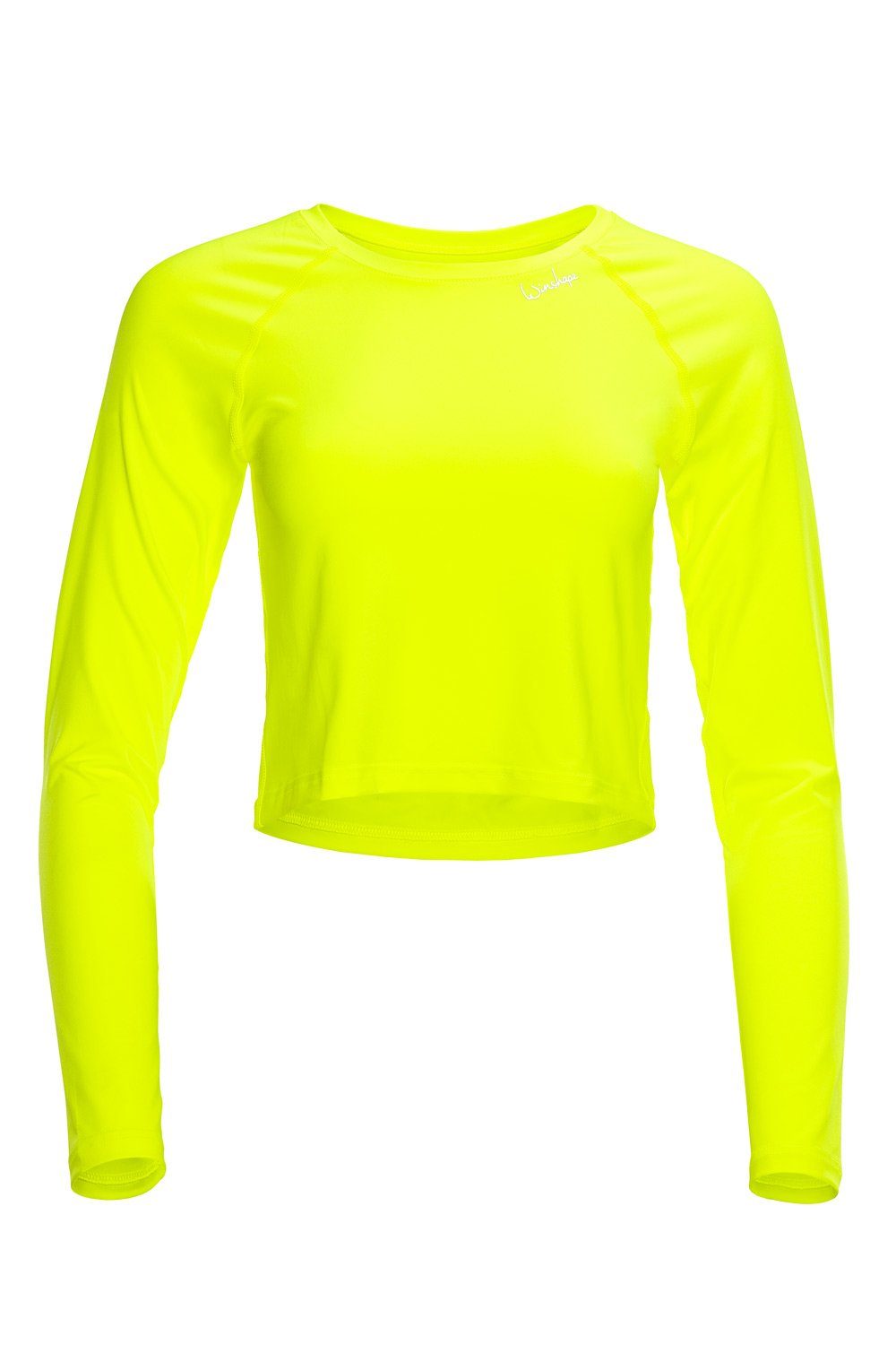 Langarmshirt Functional AET116 Light Cropped Winshape neon gelb