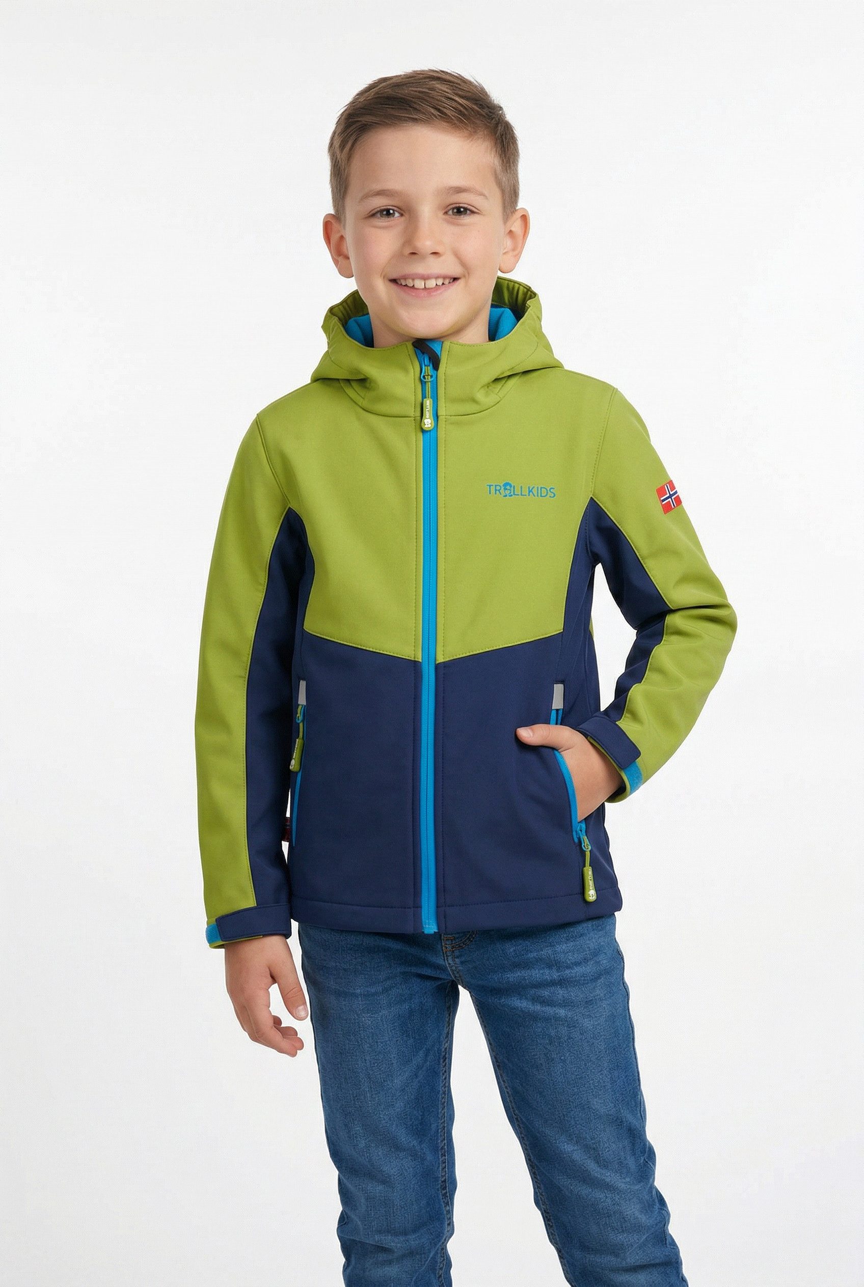 TROLLKIDS Softshelljacke KIDS KRISTIANSAND JACKET für Kinder und Jugendliche, sportlicher Stil