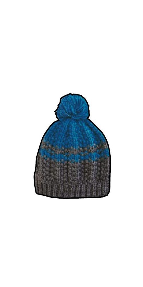 Champion Bommelmütze Mütze Legacy Knit Bommel grau/blau Kinder 1er