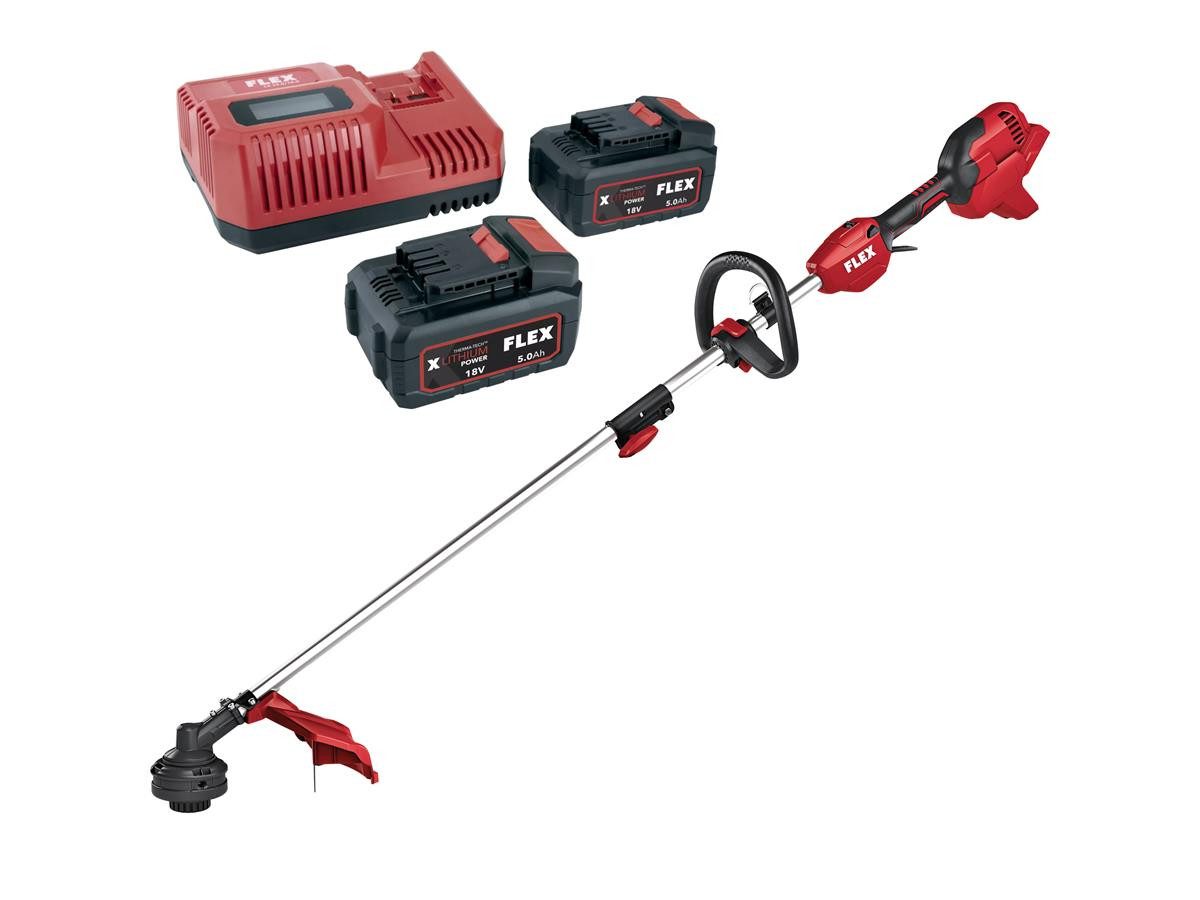 Flex Akku-Rasentrimmer Flex Akku-Rasentrimmer GLT 35 18-EC 2x 5 Ah Set, 30 cm Arbeitsbreite Faden, mit Akku und Ladegerät