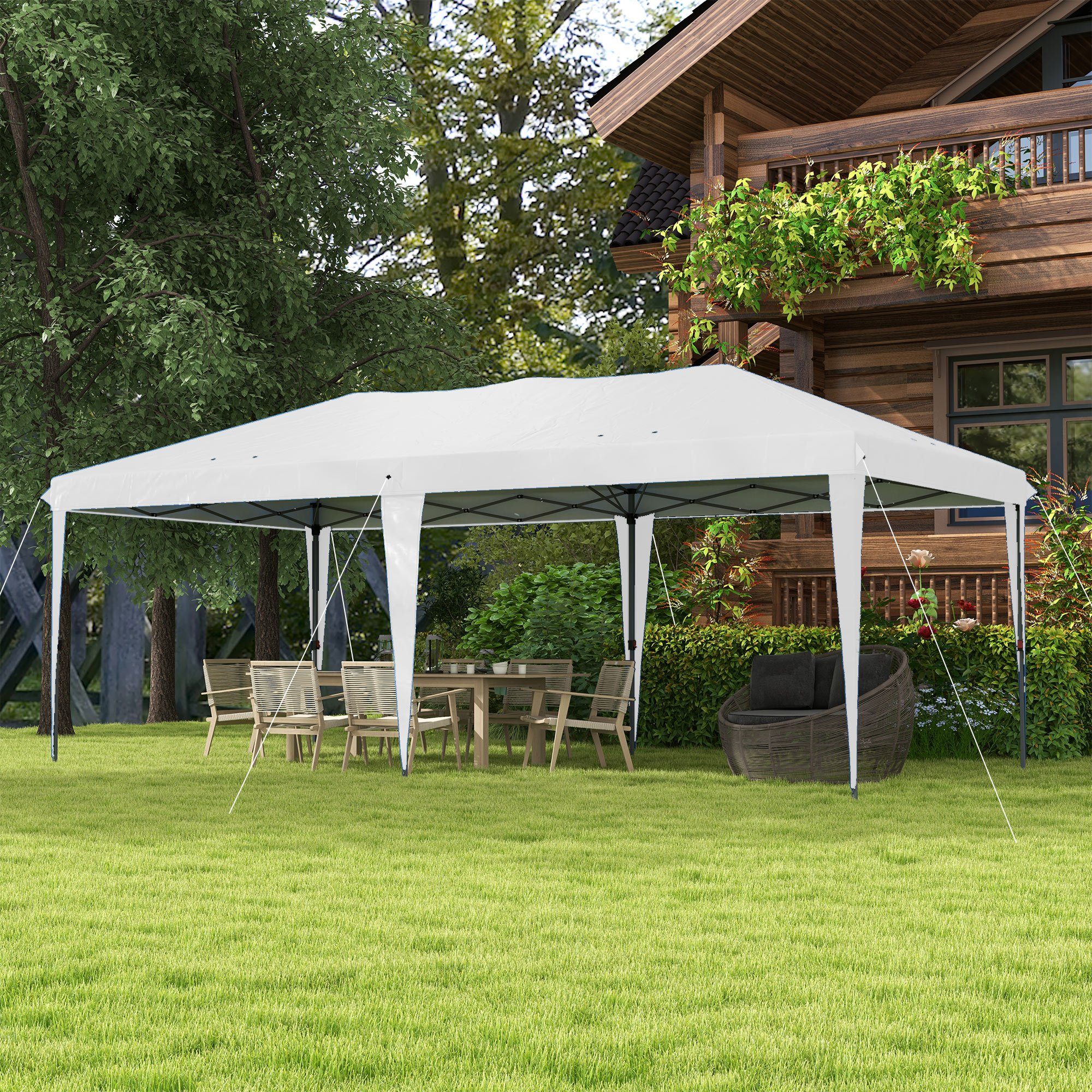 Outsunny Faltpavillon Gartenzelt, Partyzelt, faltbar, wetterbeständig, günstig online kaufen