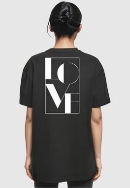 Merchcode T-Shirt Merchcode Damen Ladies Love Oversized Boyfriend Tee (1-tlg)