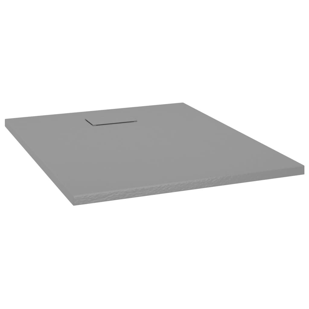 vidaXL Duschwanne 100 x 80 cm Duschwanne SMC Kunststoff faserverstärkt Grau 100x80 cm, Rechteck