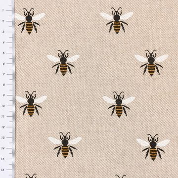Vorhang SCHÖNER LEBEN. Vorhang Bienen 245cm oder Wunschlänge, SCHÖNER LEBEN., (1 St), blickdicht, Baumwolle, handmade, made in Germany, vorgewaschen