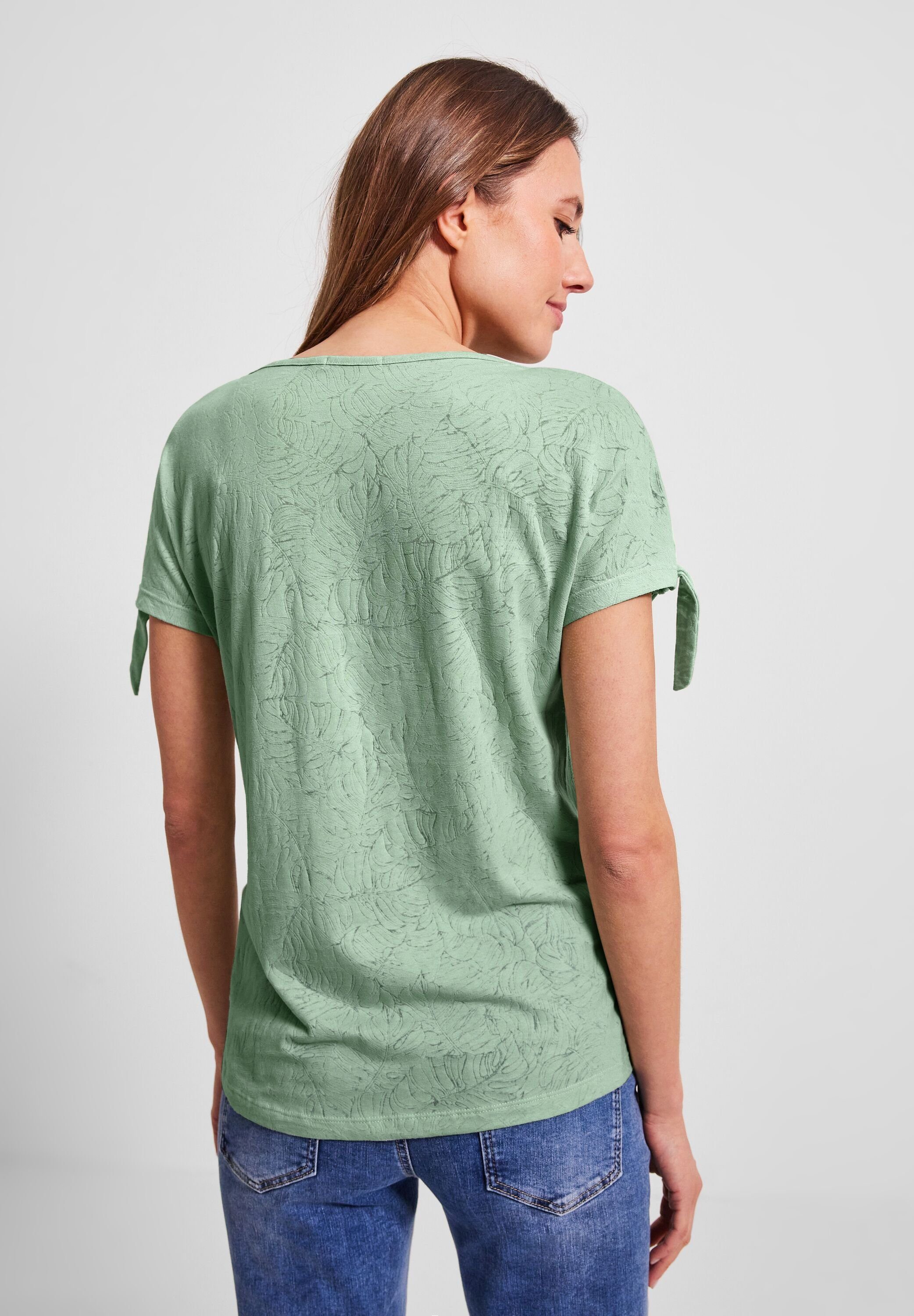 green Salvia burn in Cecil out Knotendetail Out T-Shirt Knotendetail (1-tlg) Cecil mit T-Shirt salvia Burn