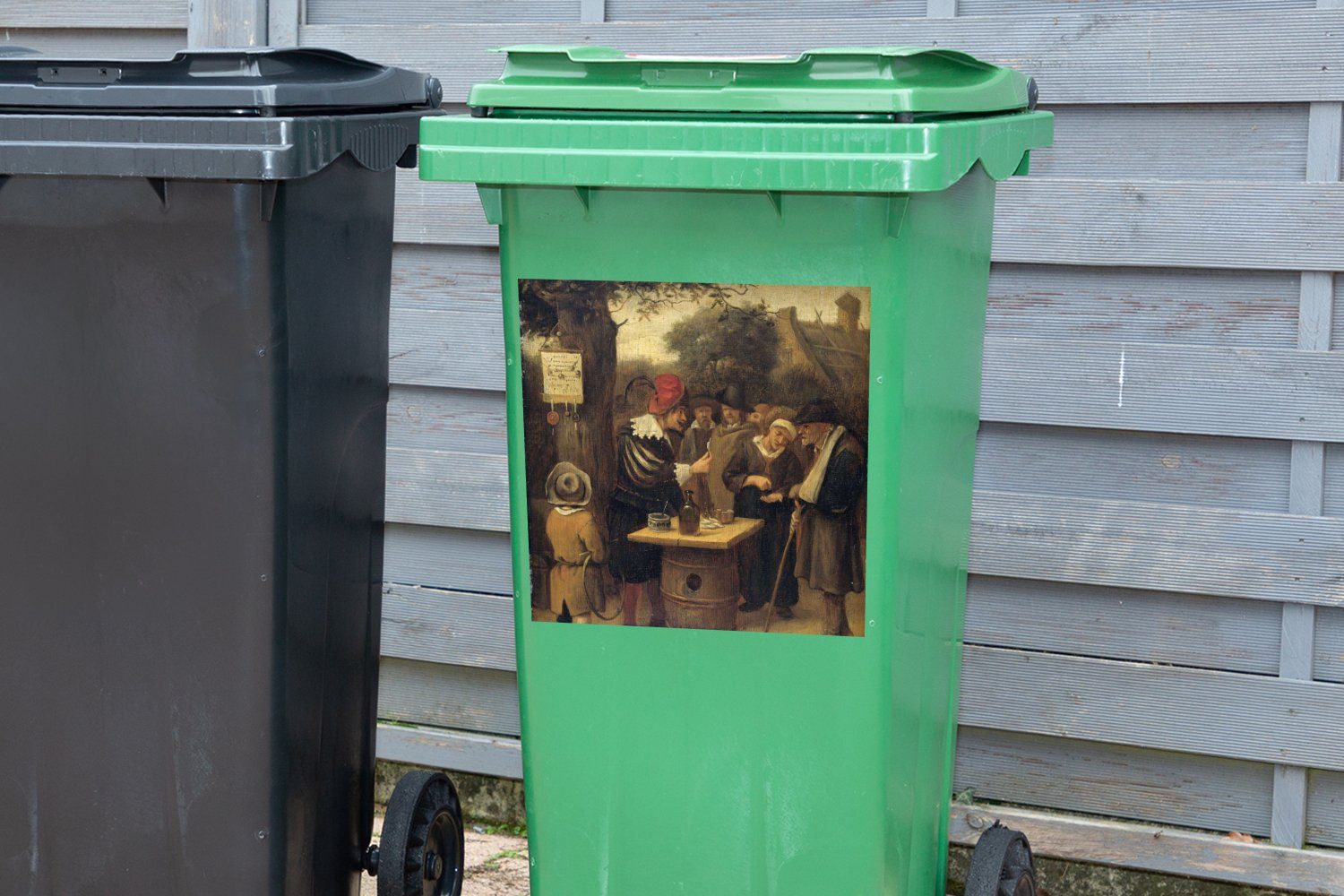 Wandsticker (1 Mülltonne, Container, Sticker, Mülleimer-aufkleber, St), Abfalbehälter - MuchoWow Steen Quacksalber Der Jan