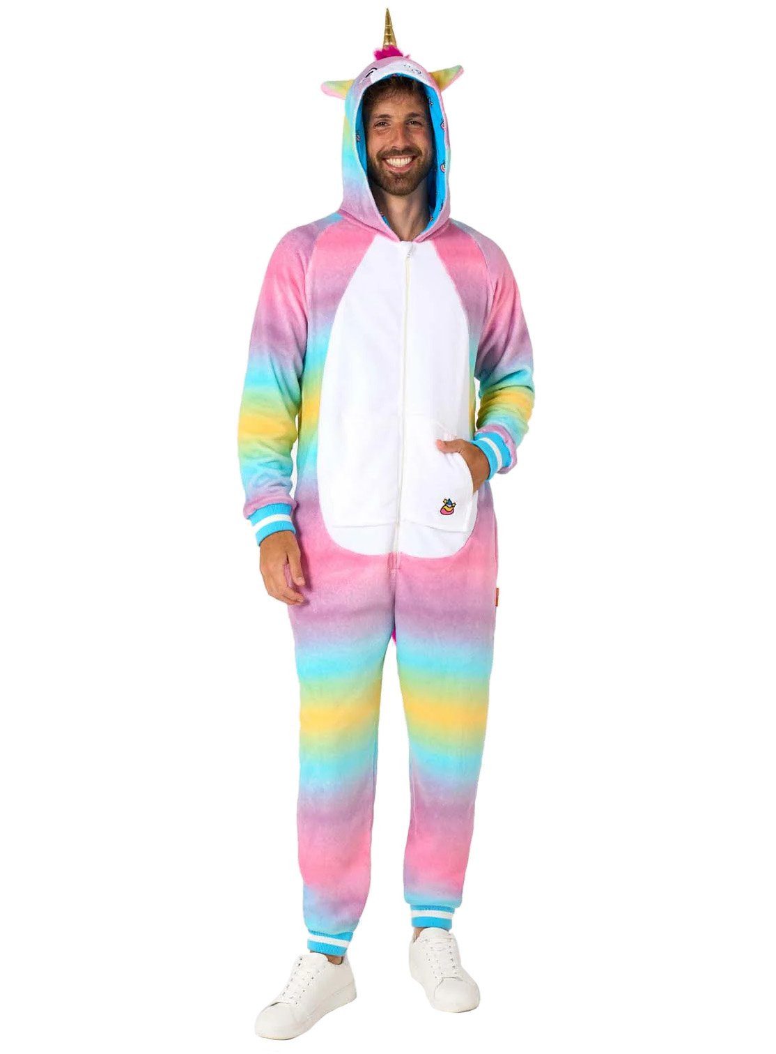 Opposuits Kostüm Einhorn Onesie, Der Overall beweist: jedes Tier eignet sich zum Kuscheln!