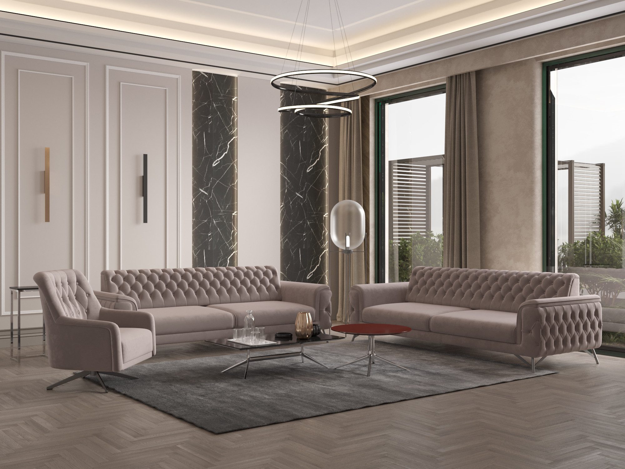 Möbeldreams Sofa Alina Living Kombi-Set Chesterfield günstig online kaufen