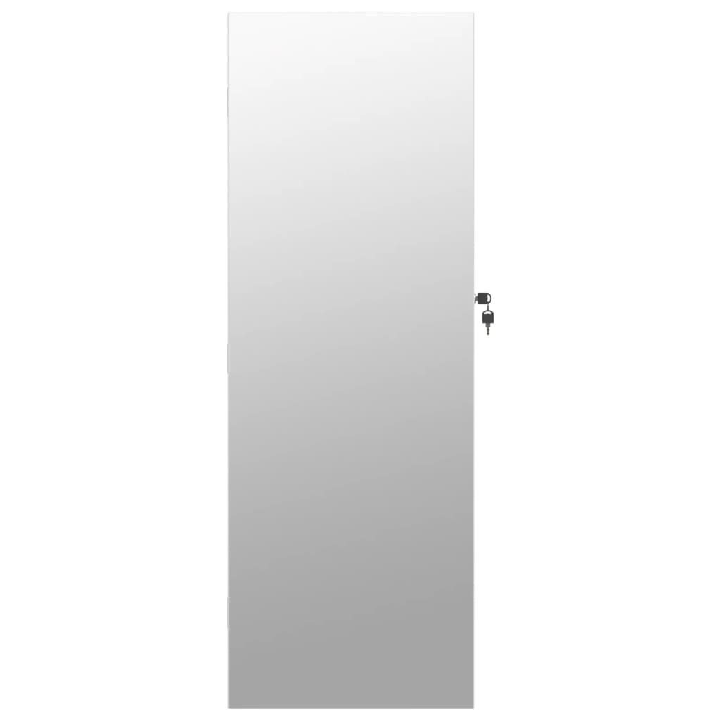 (1-St) mit Spiegel | Weiß Weiß vidaXL Wandmontage LED-Beleuchtung Weiß Spiegel-Schmuckschrank