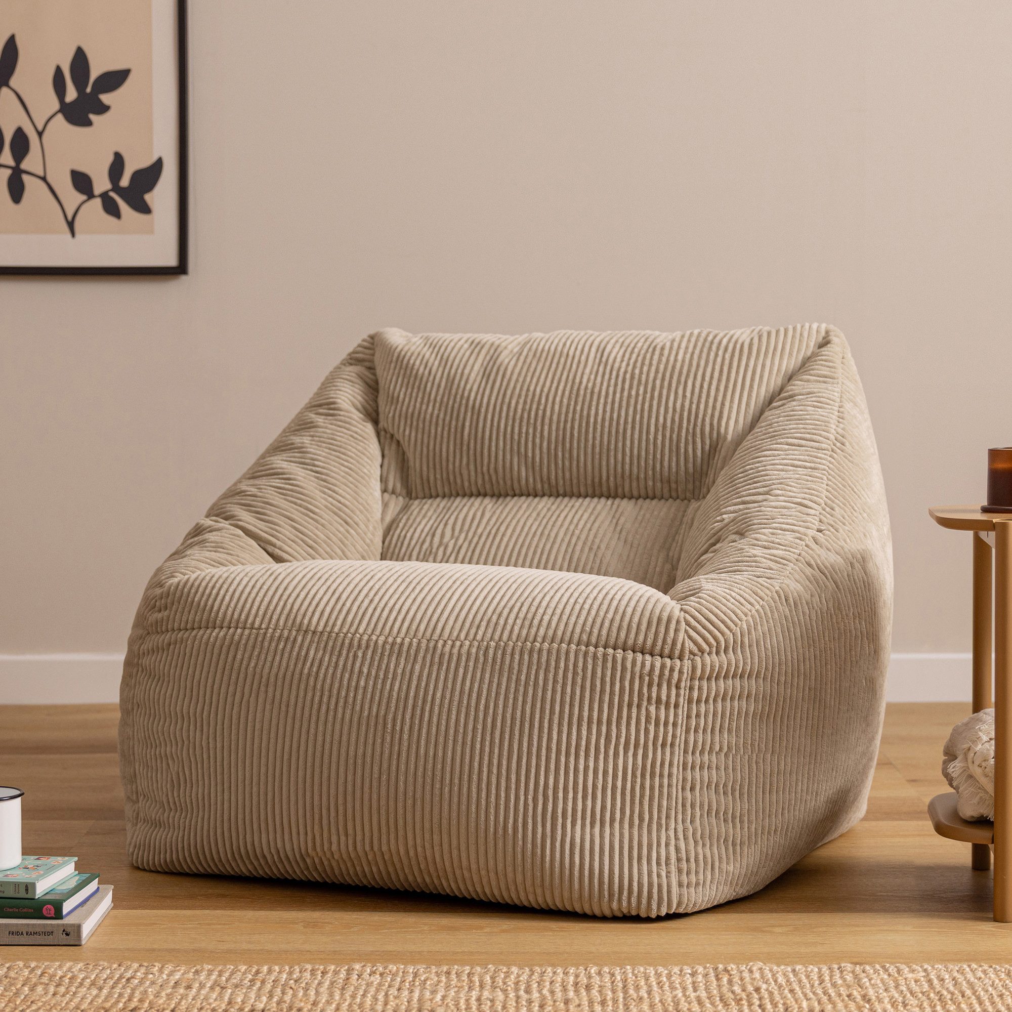 icon Sitzsack Riesen Sessel aus Cord Flauschig „Natalia", Sitzsack XXL, Made in Germany, für Erwachsene & Kinder, für Wohnzimmer