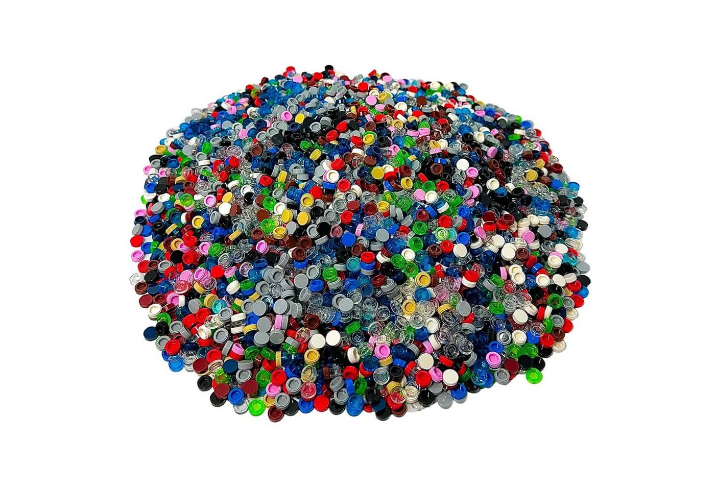 LEGO® 100 Fliesen 1x1 rund, bunt gemischt Spielbausteine