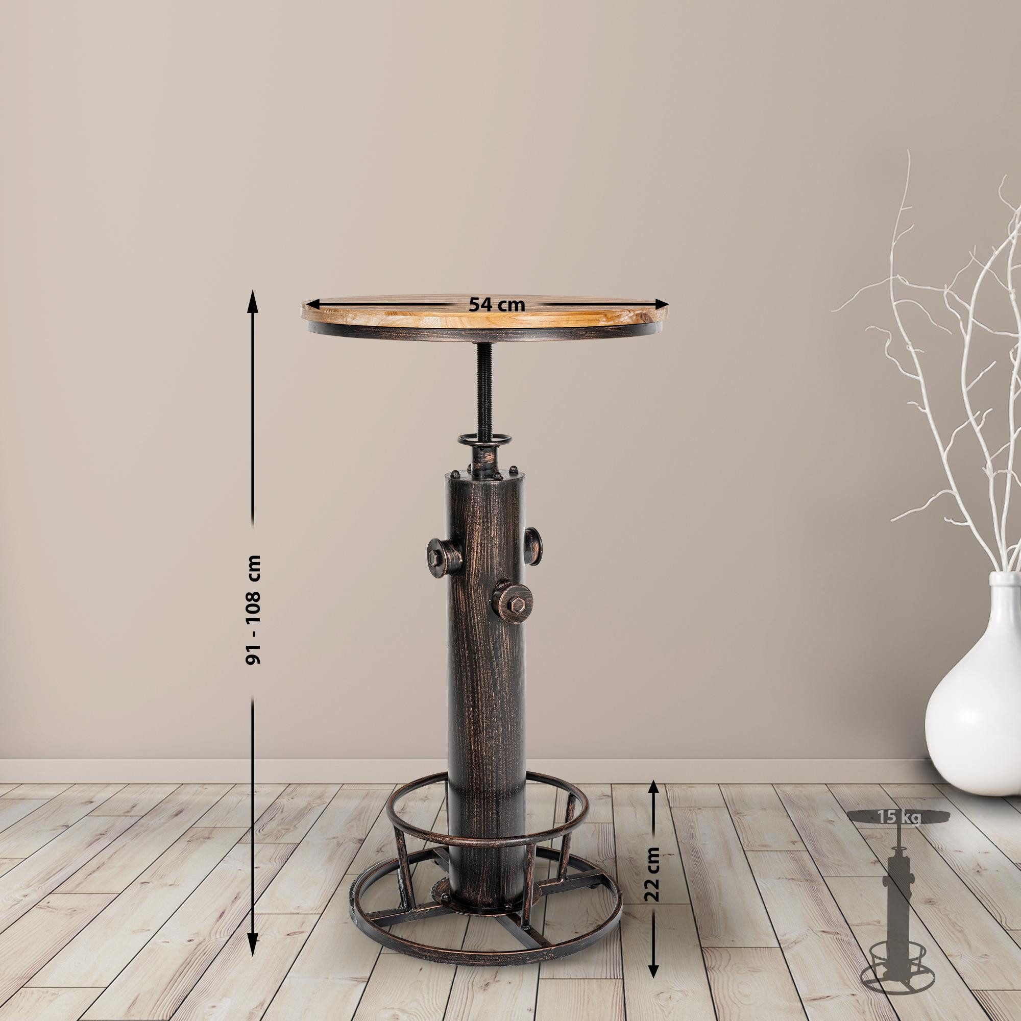 CLP Bartisch Ruhr, höhenverstellbarer Stehtisch, Gestell aus Metall günstig online kaufen