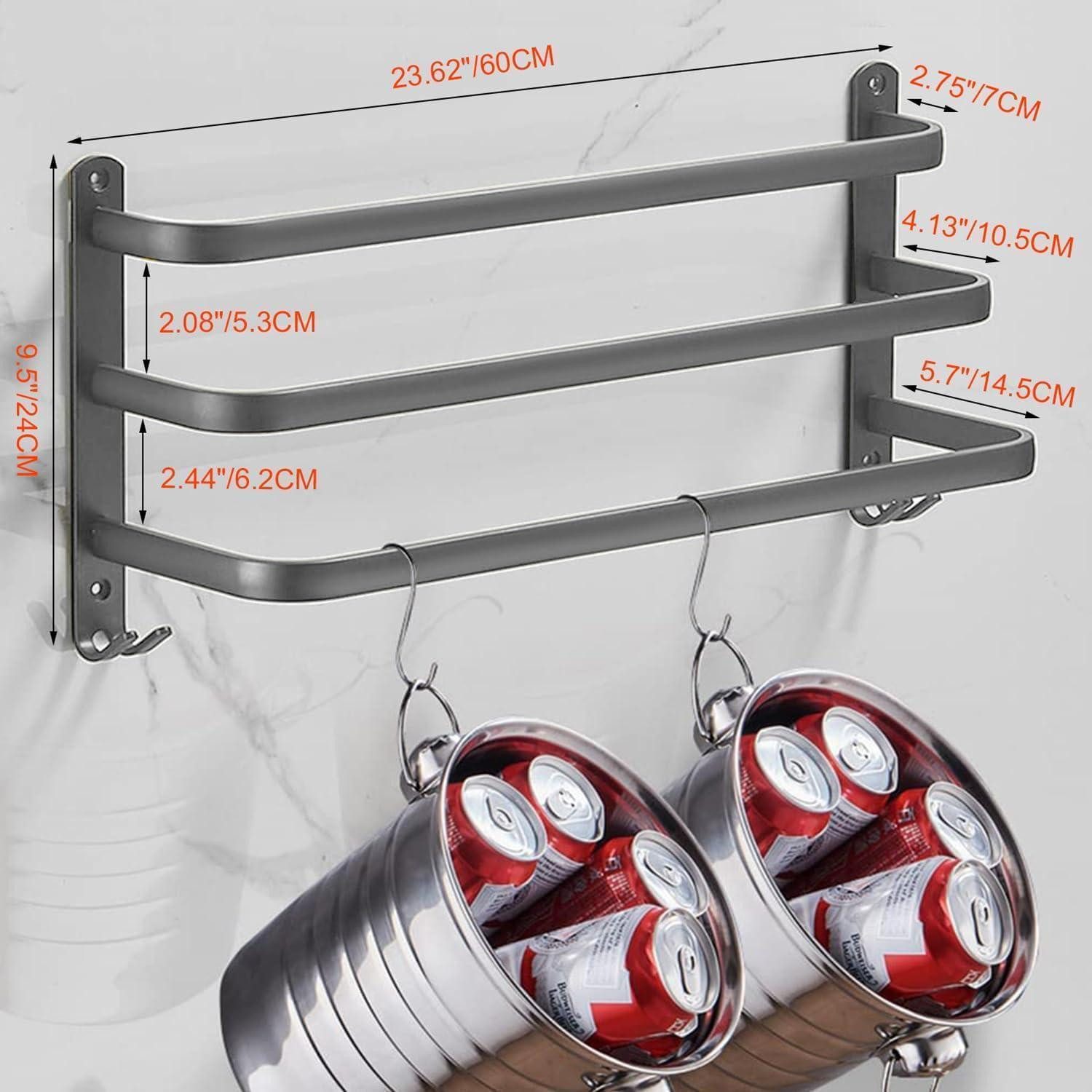 LuxusKollektion Handtuchstange Handtuchhalter 60cm ohne Bohren Wand Bad Küc günstig online kaufen