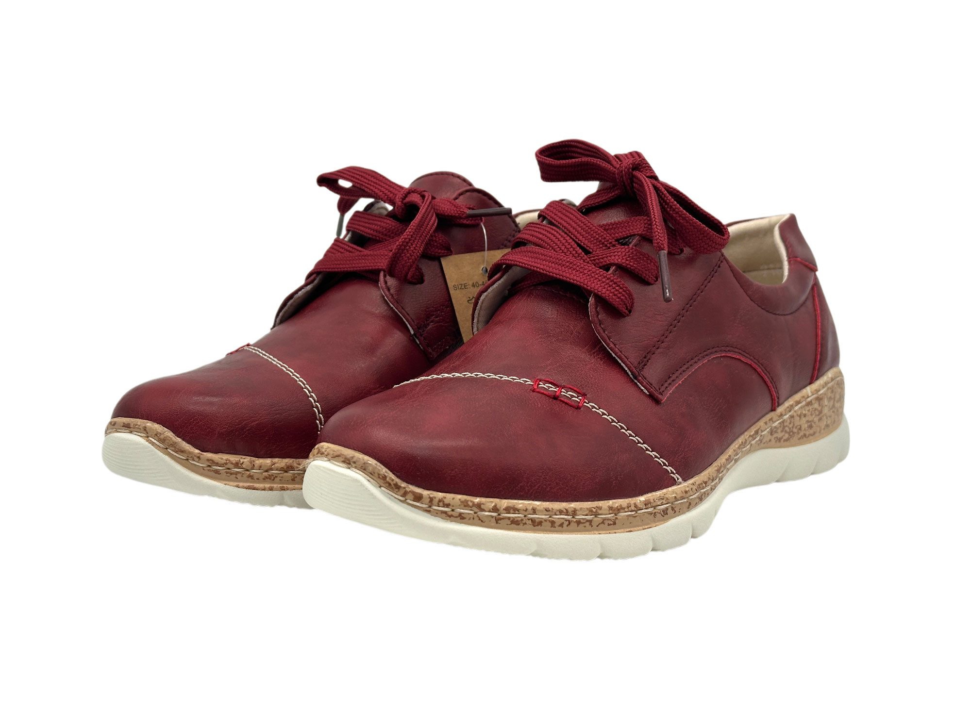 Nowaland Damen Komfort-Halbschuh Schnürschuh Leichtes Design mit strukturierter Komfortsohle für angenehmes Gehen