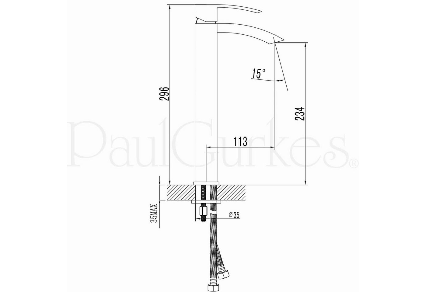 Thumbnail - PaulGurkes Waschtischarmatur PGQE16W