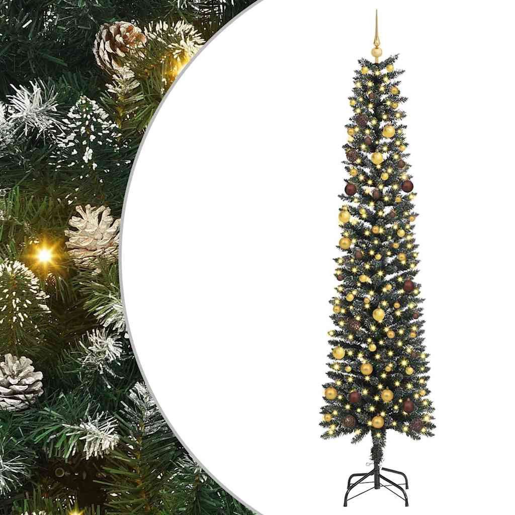 vidaXL LED Baum Künstlicher Weihnachtsbaum mit 300 LEDs mit Ständer Grün 240 cm