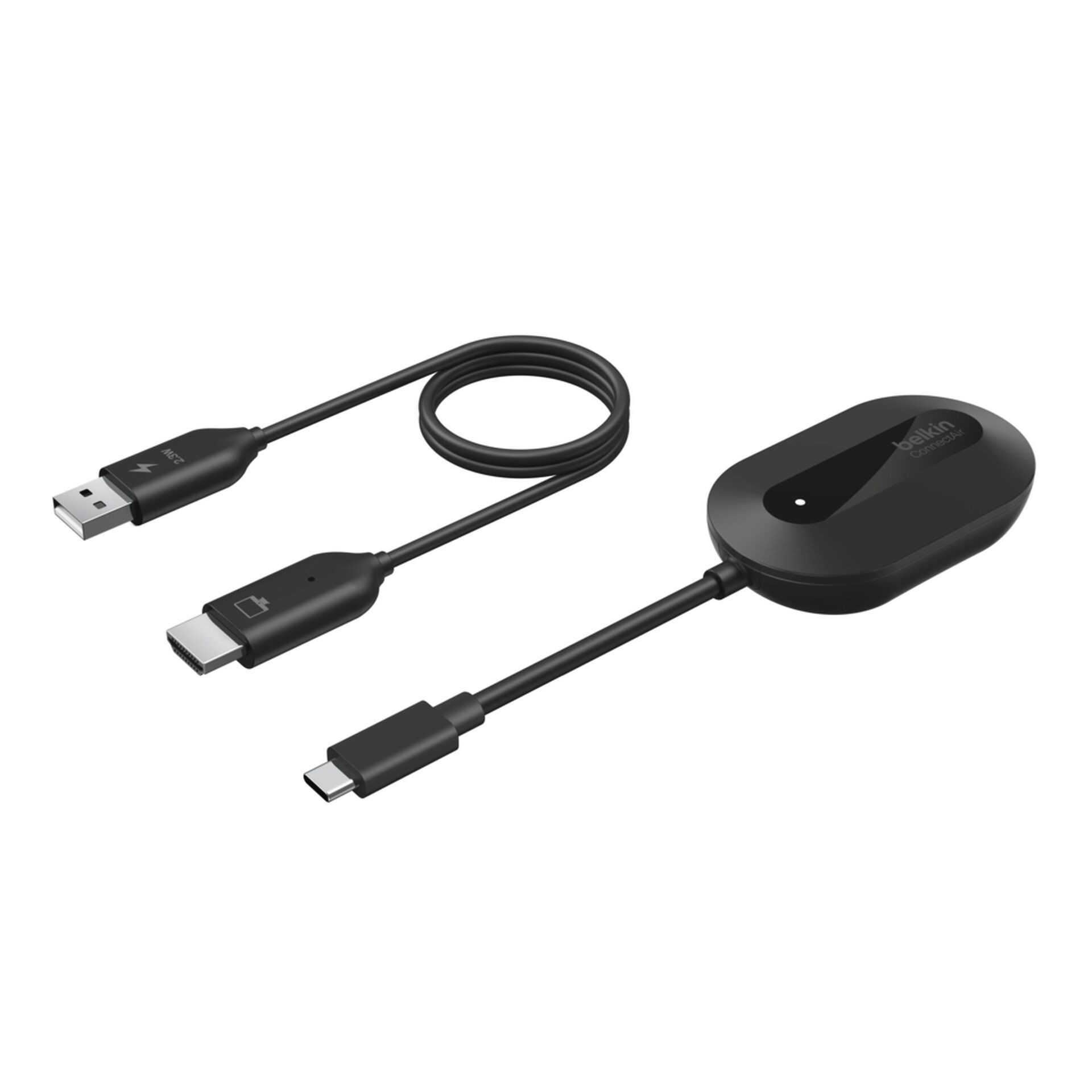 Belkin ConnectAir kabellos HDMI-Adapter HDMI, USB Typ A, USB-C, 18,9 cm
