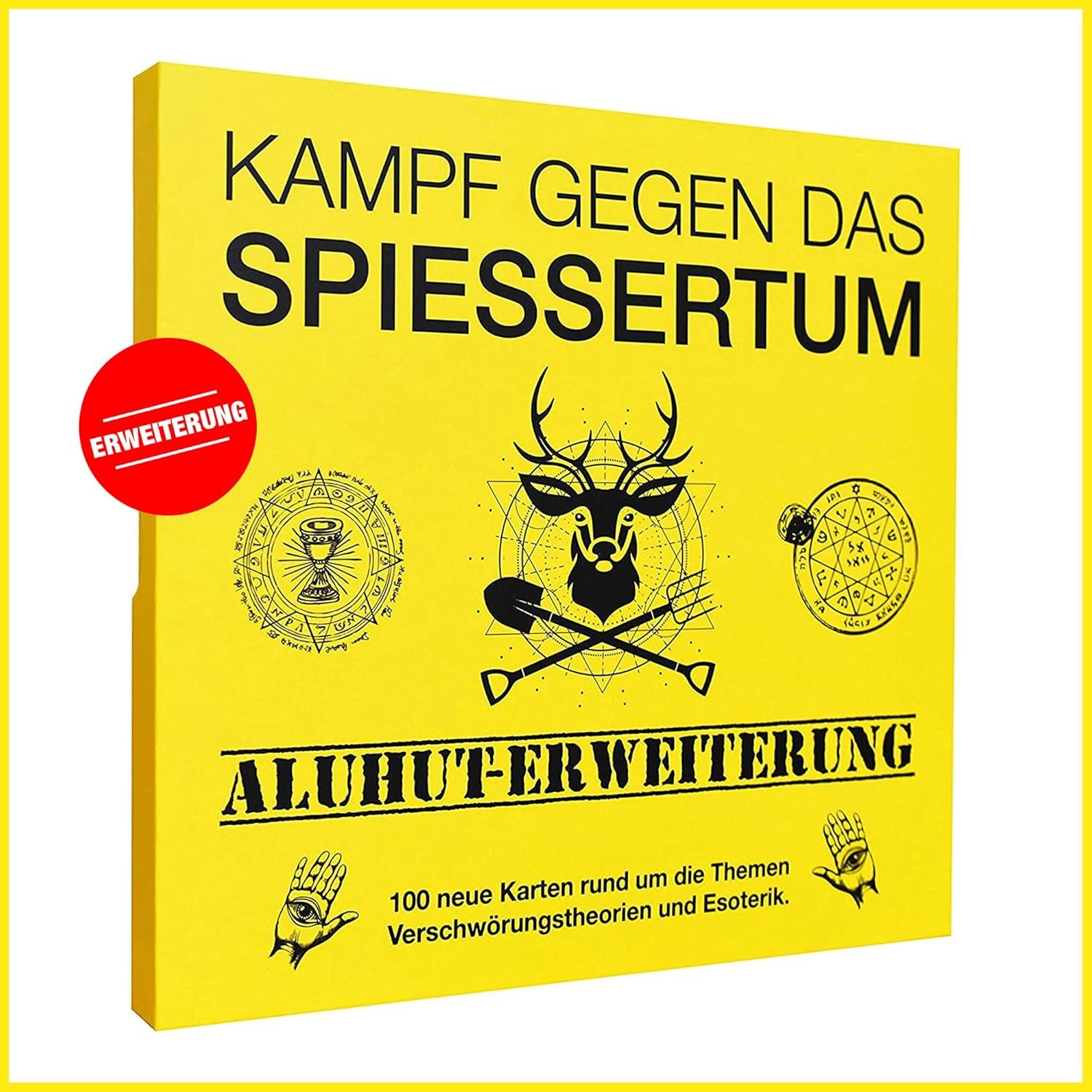 Kampfhummel Spiele Spiel Kampf gegen das Spießertum Aluhut-Erweiterung, 100 Zusatzkarten rundum Verschwörungstheorien, Erweiterung