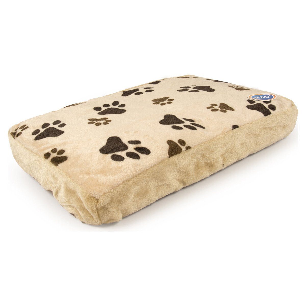 DUVO+ Tierkissen Kissen rechteckig mit Pfotenabdruck beige