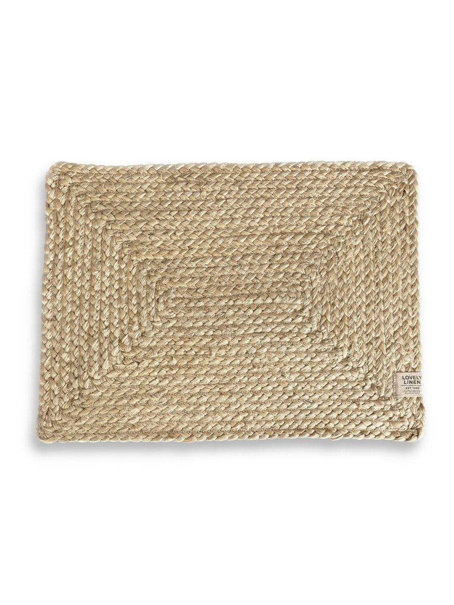 Platzset, Breezy Tischset Jute natural beige 33x45cm (1 Stück), Lovely Linen