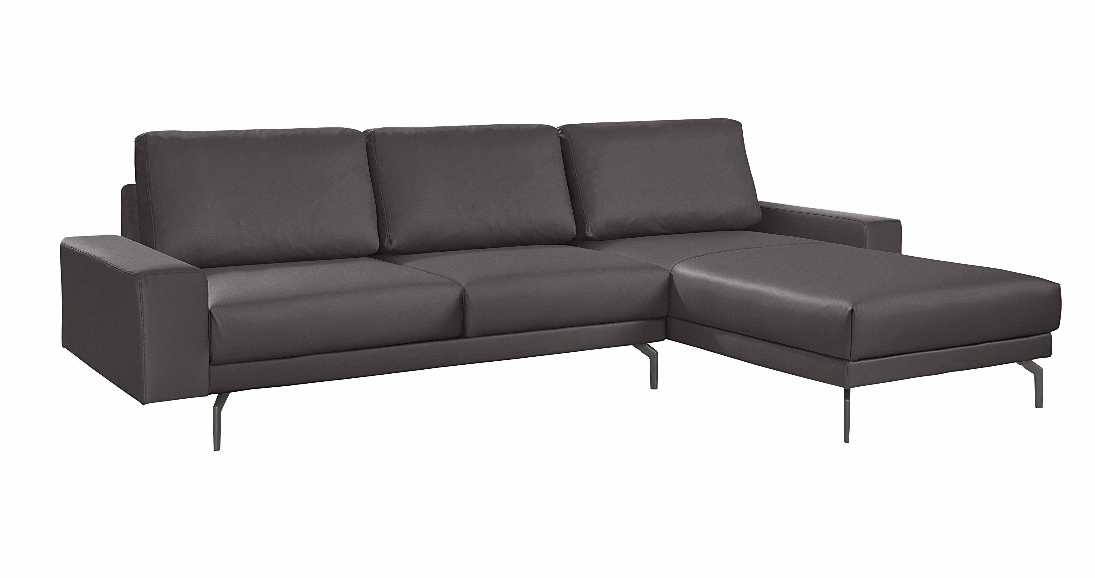 Creation BY ROLF BENZ Ecksofa CR.450, Designecksofa, Polsterecke, L-Form, Armlehne breit und niedrig, Alugussfüße in umbragrau, Breite 294 cm