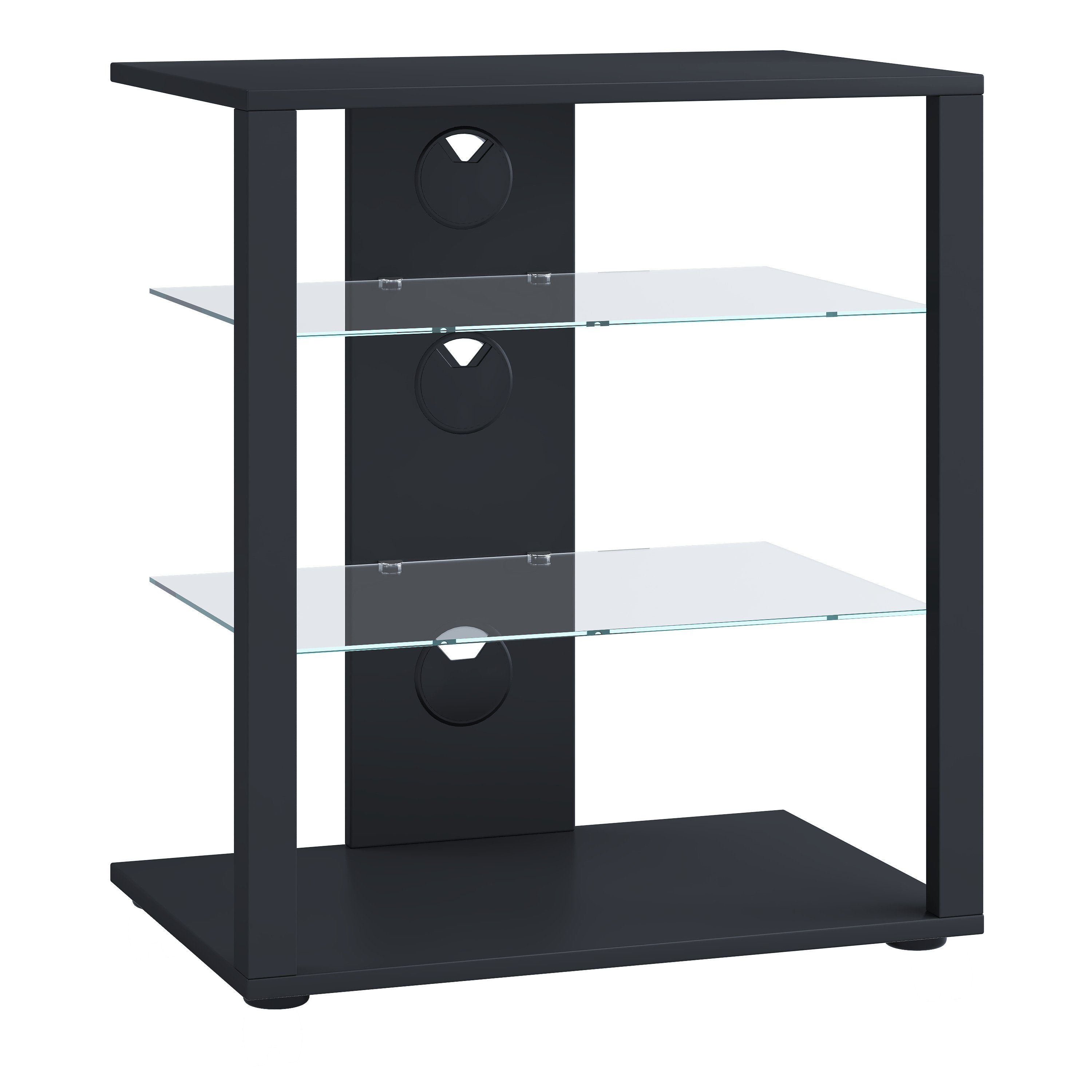 VCM TV-Rack Hifi Möbel Rack Alu Glas Phono Mediaregal Folas günstig online kaufen