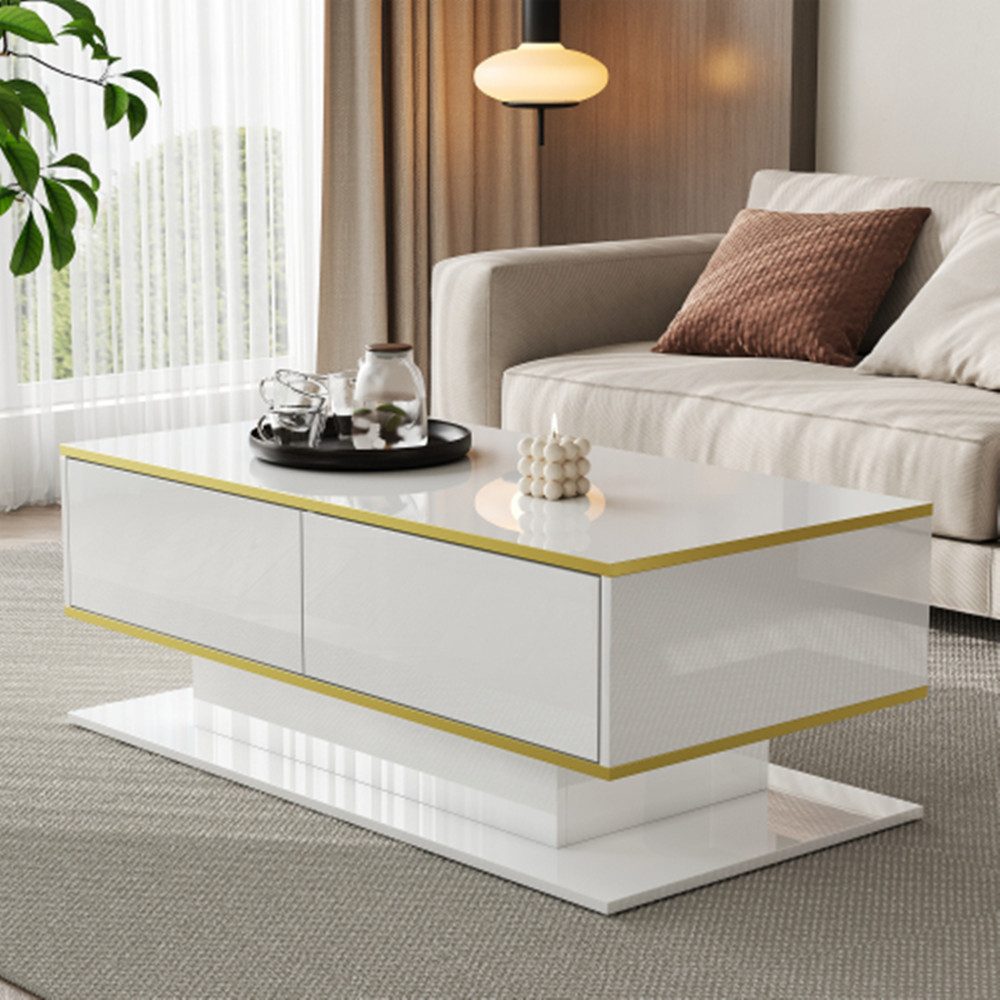 autolock Couchtisch LED-Couchtisch mit Schubladen und günstig online kaufen