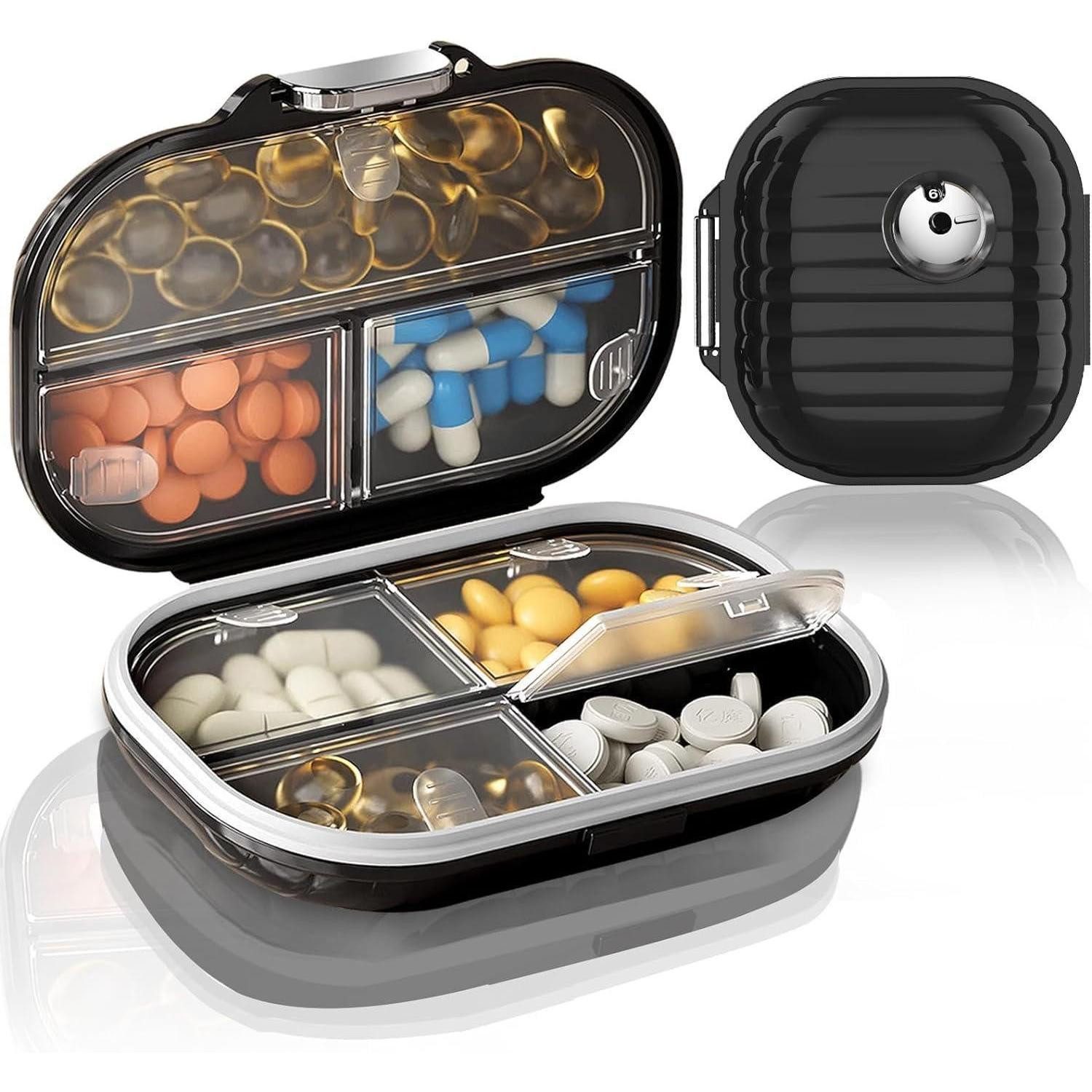 LuxusKollektion Pillendose 2 Stück Pillendose für unterwegs Tablettenbox 7 Tage Reise