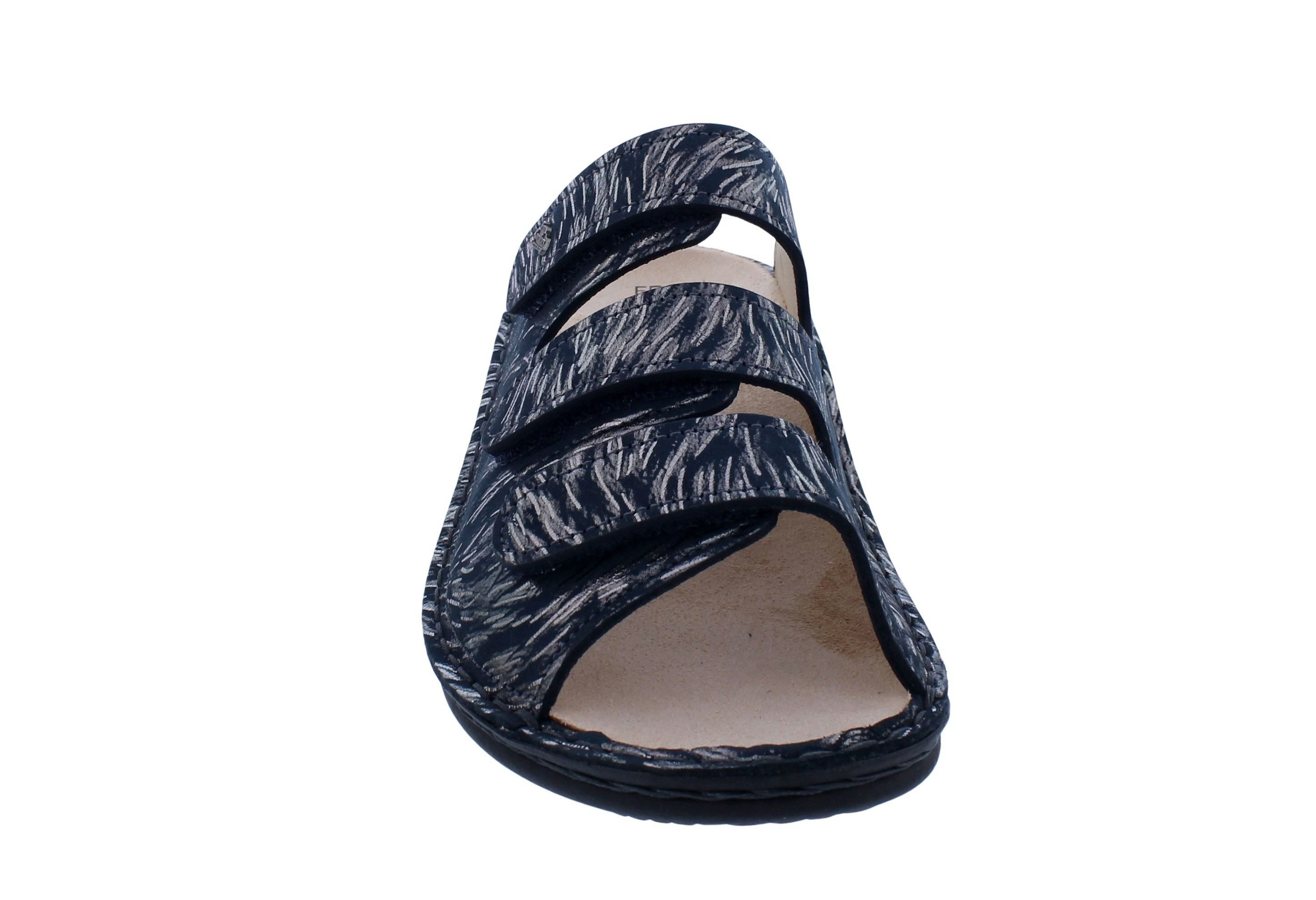 Finn Comfort Finn Comfort Pantolette Pisa 2501-853210, Blau - Silber, Nubukleder mi Pantolette