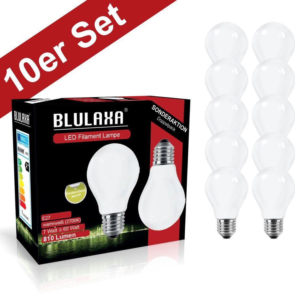 BLULAXA LED-Filament Retro Multi, E27, 10 St., Warmweiß, 10er-Set, Promotio günstig online kaufen