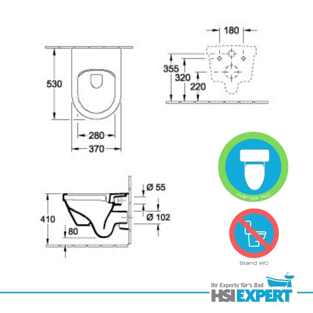 GEBERIT Vorwandelement WC Geberit Villeroy Boch WC Drückerplatte schwarz