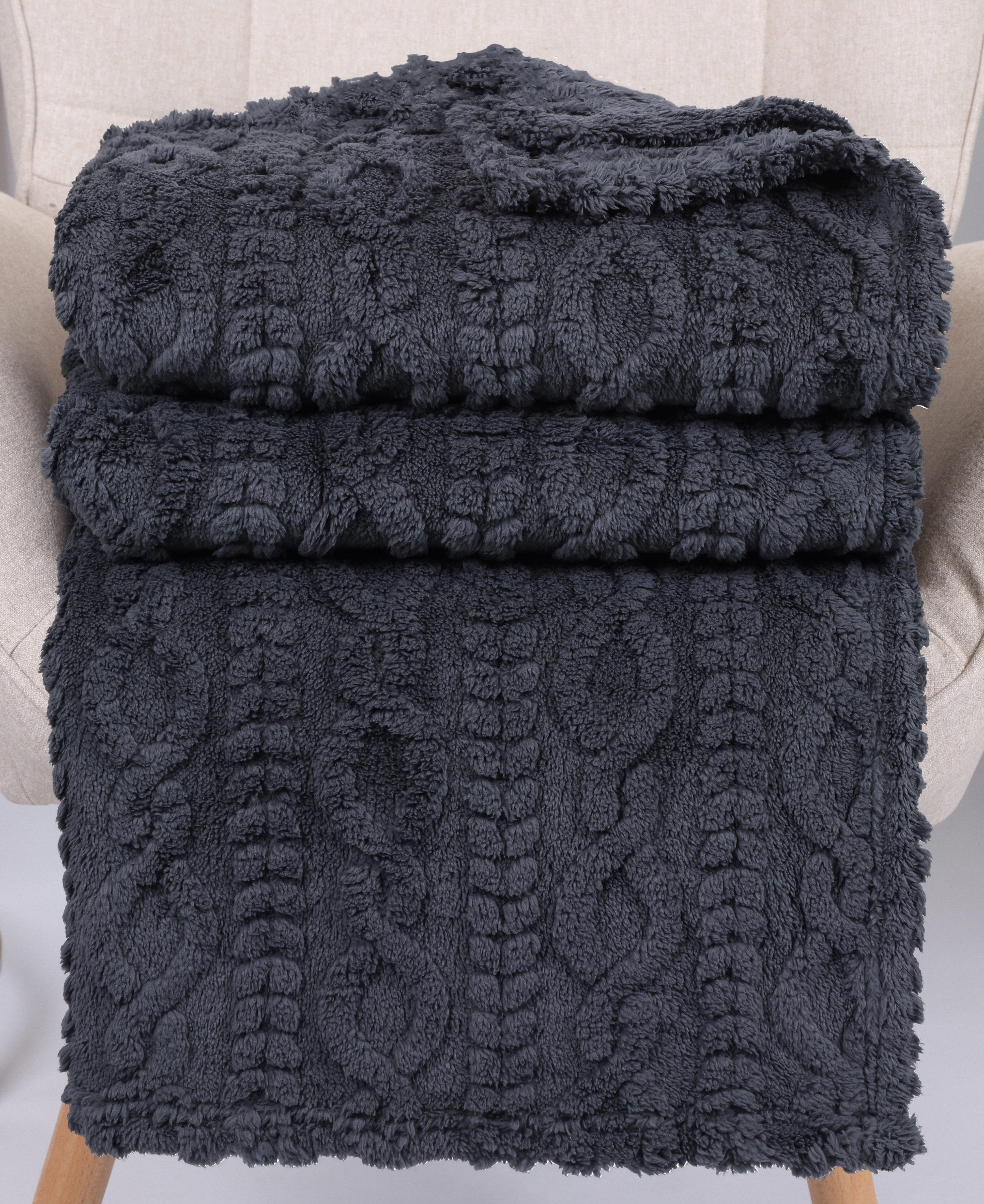 Wohndecke Kuscheldecke BOZEN Ornament Flauschig XXL günstig online kaufen