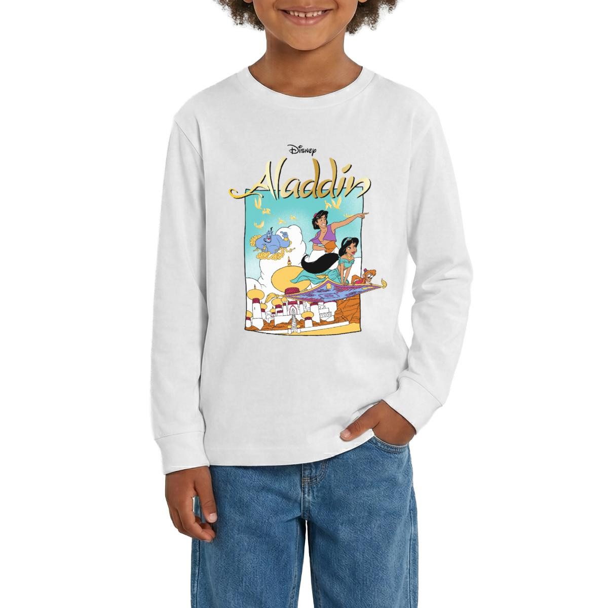 T-Shirt Jasmin Und Aladin Auf Fliegendem Teppich Teenager Premium Langarmshirt