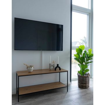 LebensWohnArt TV-Board Moderner TV-Tisch LEVEN Eiche-Look