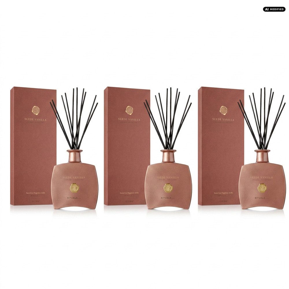 Rituals Duftstäbchen RITUALS Suede Vanilla Fragrance Sticks 3er Set (Vorrats-Set mit drei dekorativen Duftstäbchen, 1-St)
