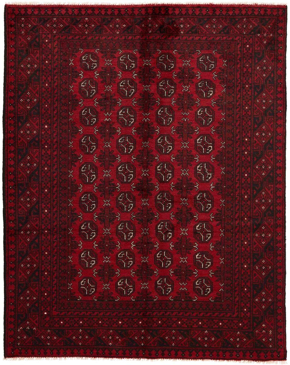 Orientteppich Afghan Akhche 154x194 Handgeknüpfter Orientteppich, Nain Trading, rechteckig, Höhe: 6 mm